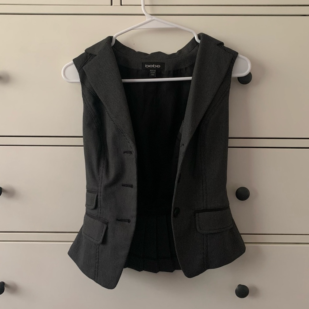 Button Up Blazer Vest